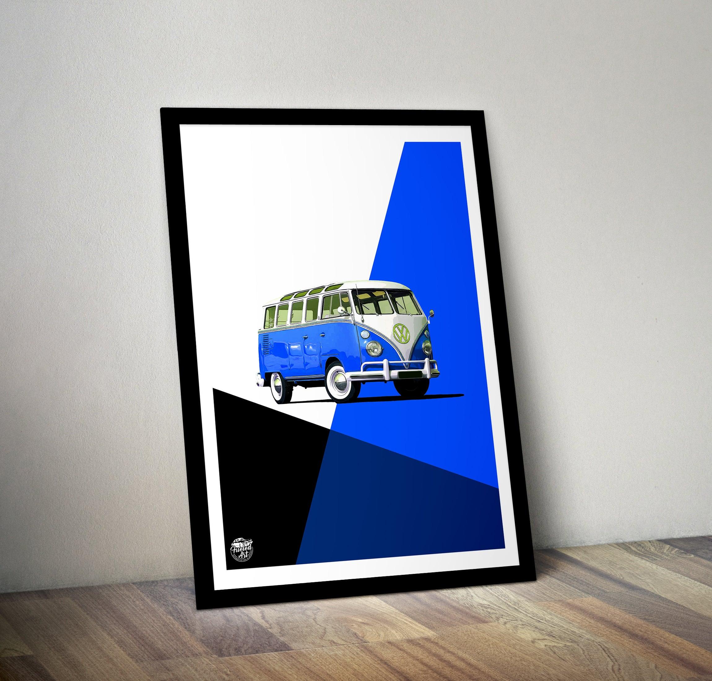 VW T1 Samba Bus Print - Fueled.art