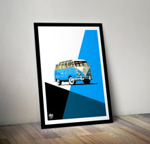 Charger l&#39;image dans la visionneuse de la galerie,VW T1 Samba Bus Print - Fueled.art
