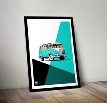 Load image into Gallery viewer, VW T1 Samba Bus Print - Fueled.art
