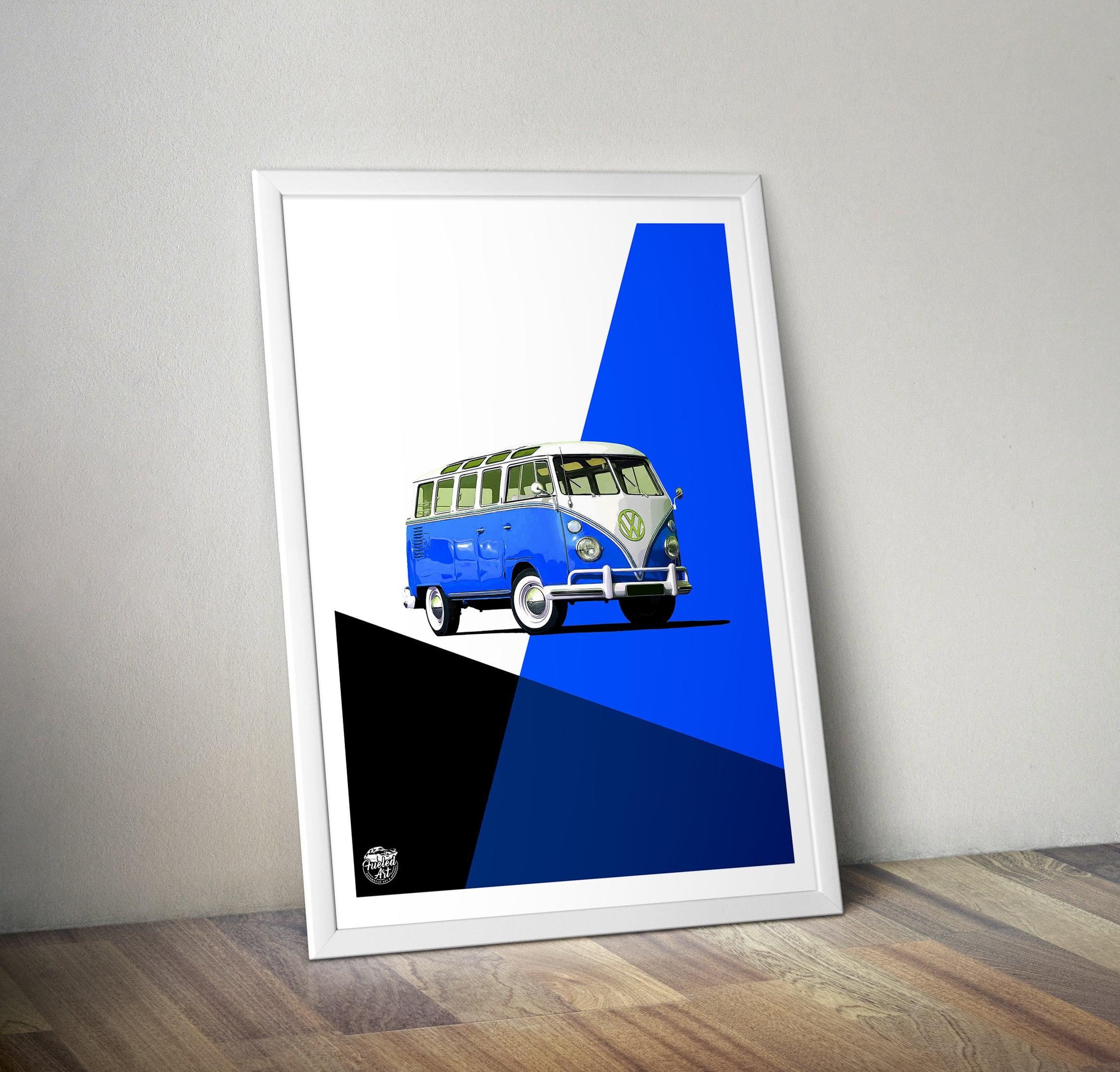 VW T1 Samba Bus Print - Fueled.art