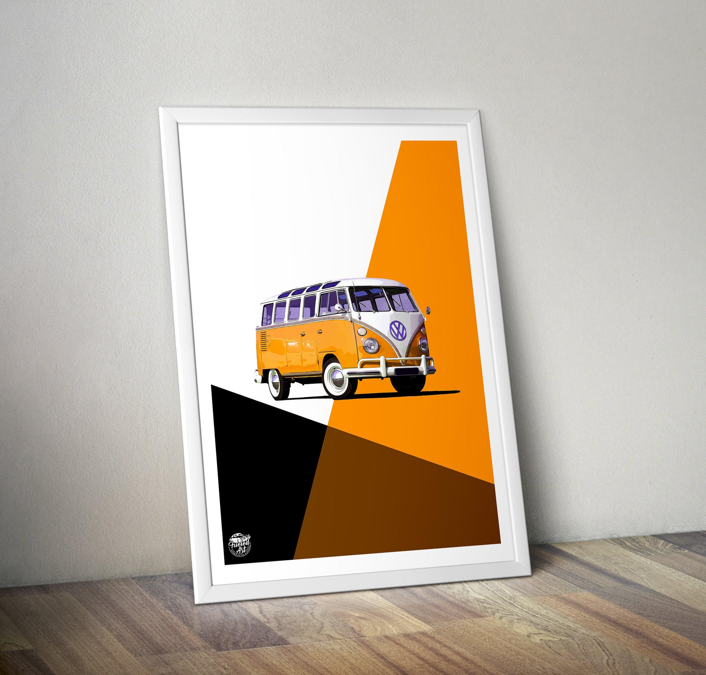 VW T1 Samba Bus Print - Fueled.art