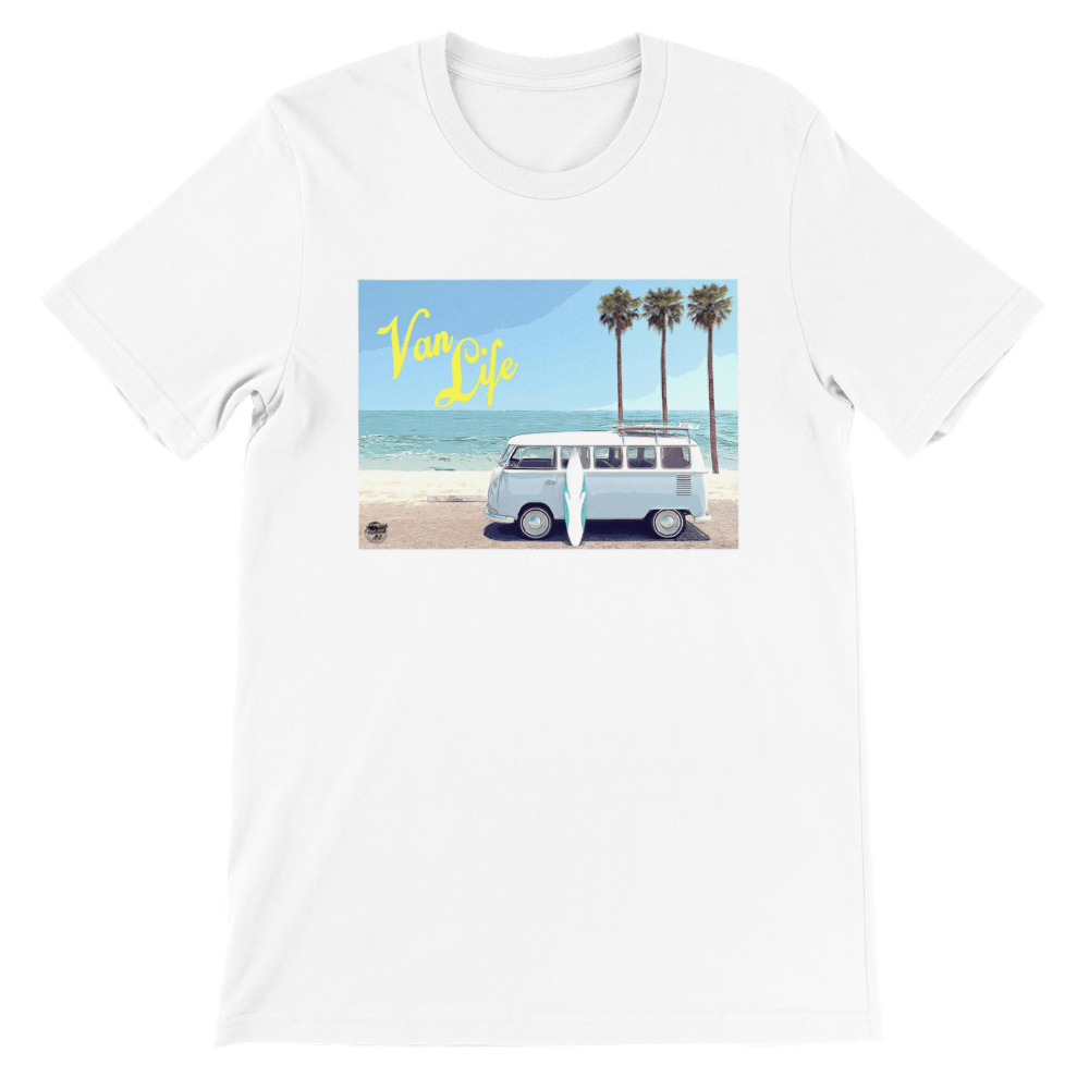 VW 'Van Life' Campervan - Unisex Crewneck T-shirt - Fueled.art